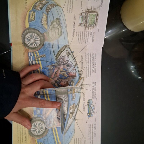 Children's book, rescue vehicles, with interactive windows