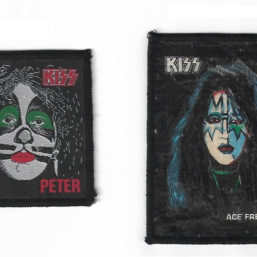 KISS woven patches pack of 2, like new