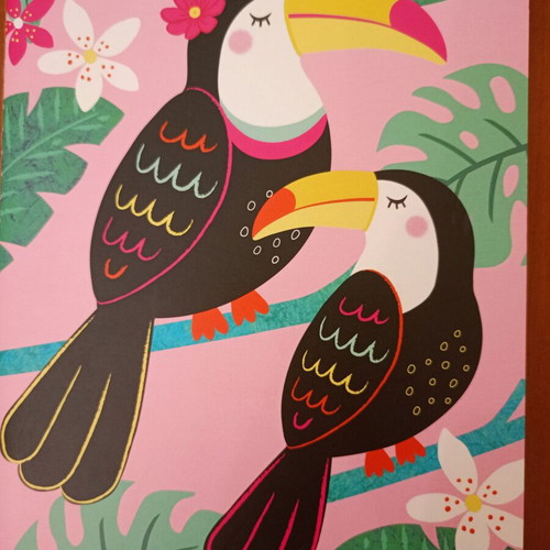 Sass & Belle Tiki Toucan Notebook new with tropical design