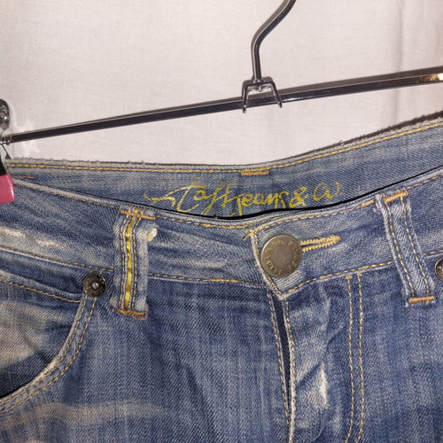 Staff women's stonewashed straight-leg jeans like new