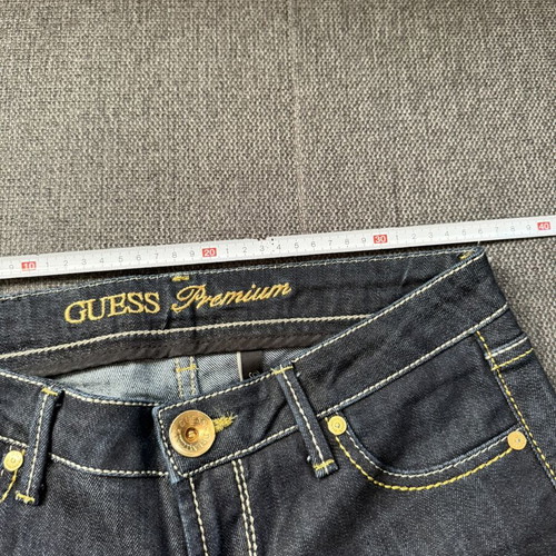 Guess women's vintage jeans like new, size S, blue with gold stitching