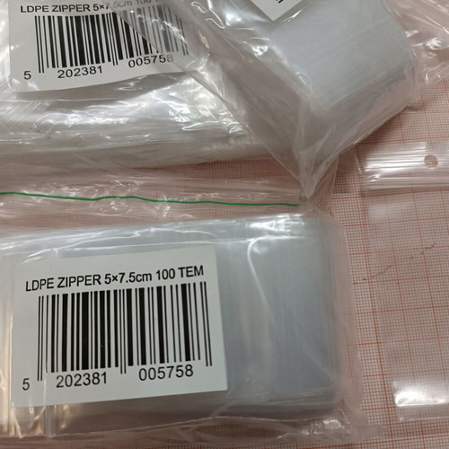 Zipper bags new, pack of 500 pieces 5x7.5 cm