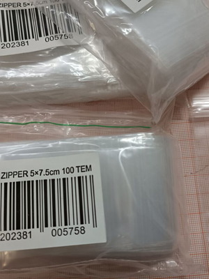 Zipper bags new, pack of 500 pieces 5x7.5 cm