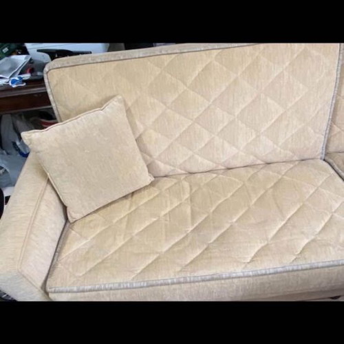 Living room sofa set used, includes single, double and triple sofas with storage and bed function