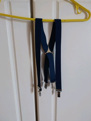 Children's suspenders like new, adjustable, blue, ages 4-12