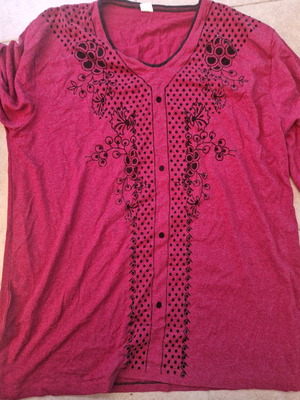 Pajama shirt like new, 100% cotton, multicolored, size L
