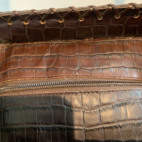 Leather shoulder bag brown authentic Italian like new