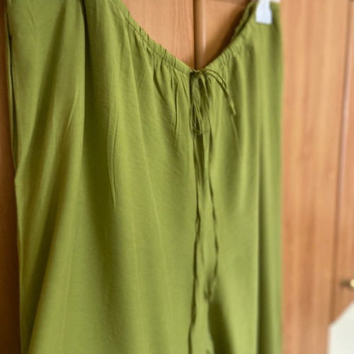 H&M wide-leg pants new, green, size XL