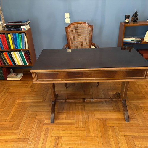 Classic desk with 2 drawers and armchair like new