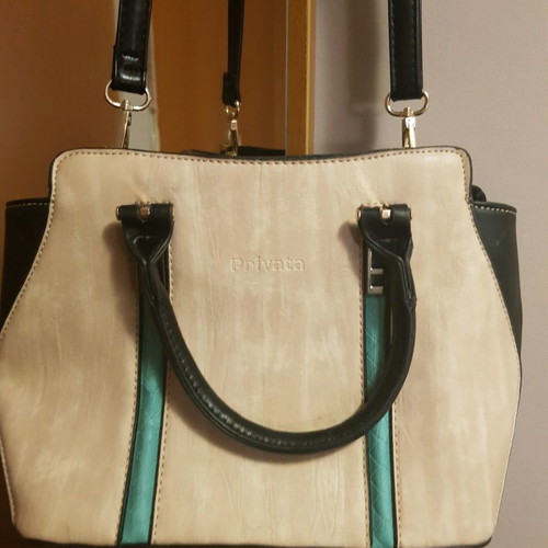 Crossbody bag nude-pink eco leather in like new condition