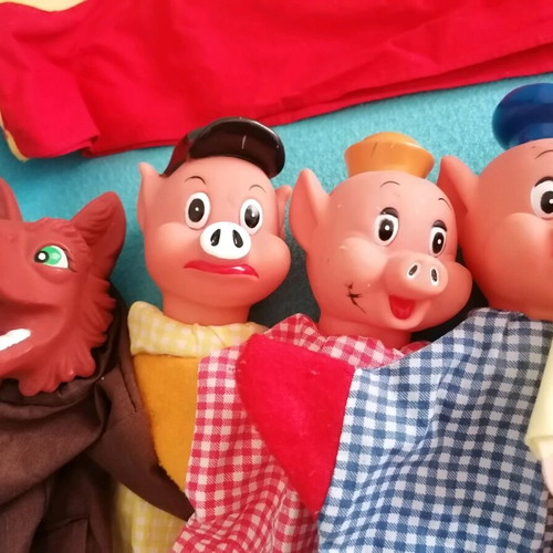 Puppet theater dolls used, pack of 8 pieces