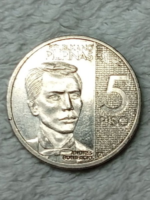 Philippines 5 Piso Coin used 2018