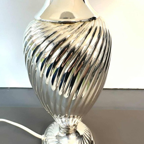 Silver lamp striped new with 925 hallmark