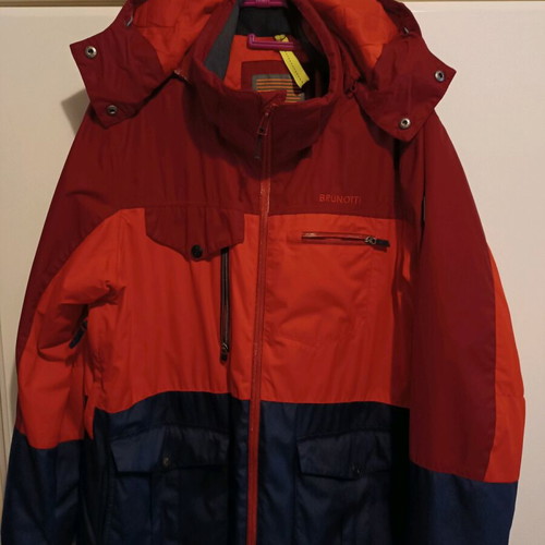 Brunotti men's jacket used, size L, blue-red-bordeaux
