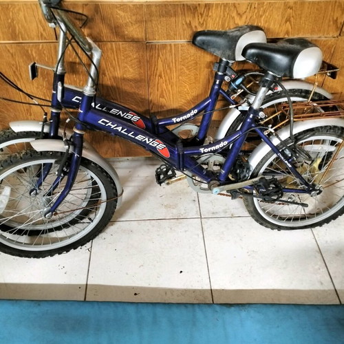 Folding bicycles used, 20 inch wheels, 6 speeds, blue, pack of 2