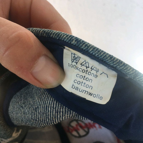 Baseball cotton denim cap used, blue