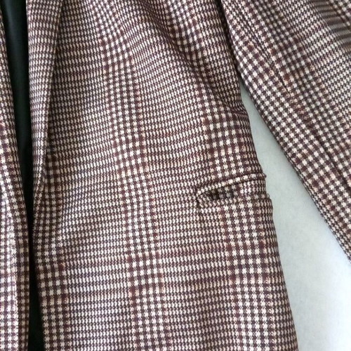 Stradivarius women's jacket used, beige brown checkered