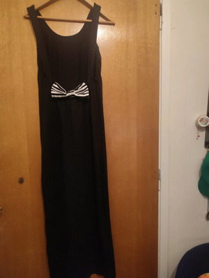 Black backless maxi dress Brigitte new, one size