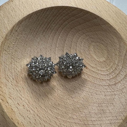 Clip earrings sparkling with zircon new