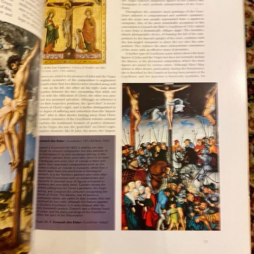 Religious painting used, Christ Passion and Crucifixion