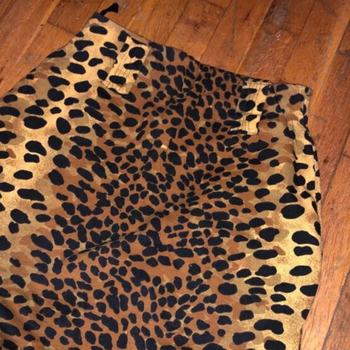 Vintage leopard skirt like new, size M 38 10, black and brown