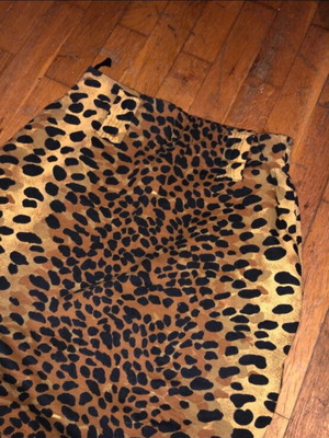 Vintage leopard skirt like new, size M 38 10, black and brown