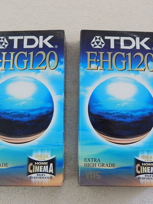 Κασέτες TDK EHG 120 για βίντεο VHS, καινούργιες, πακέτο 2