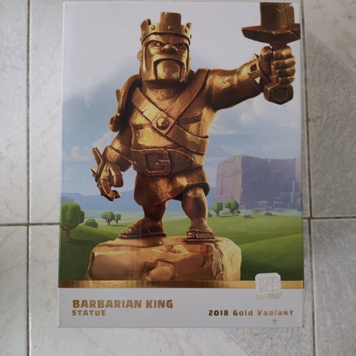 Supercell Clash of Clans Gold Barbarian Statue boxed, like new