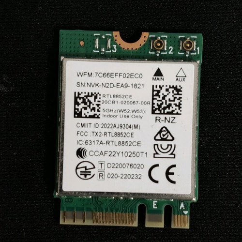 Realtek WiFi 6 & Bluetooth Module M.2 RTL8852CE like new