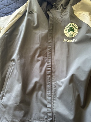 Waterproof windbreaker jacket Panathinaikos 2024-25 season, new, gray, XL