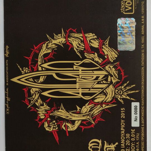 At the Gates ticket 9/1/2015 like new