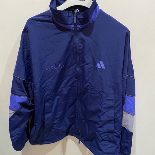 Adidas Drei Streifen jacket new, blue and purple color blocking