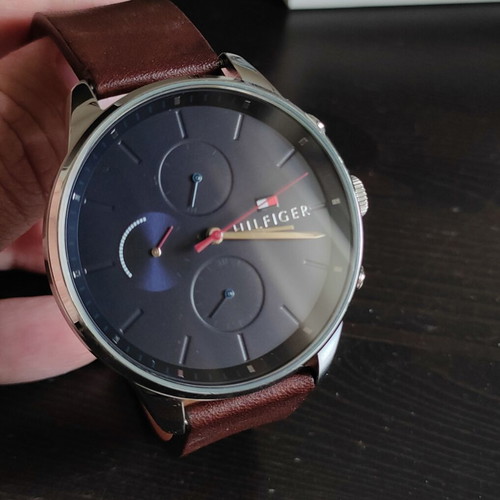 Tommy Hilfiger men's watch like new, blue and brown