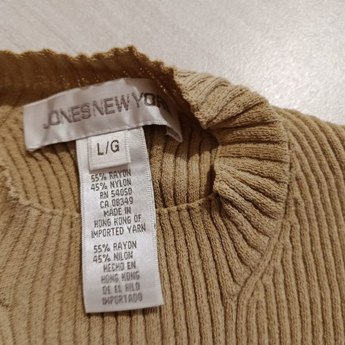 One’s New York knitted women's blouse, size L, camel beige