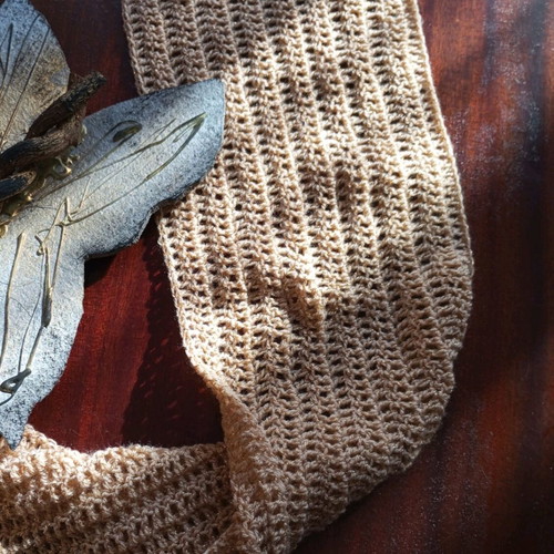 Handmade gold scarf new with subtle shine