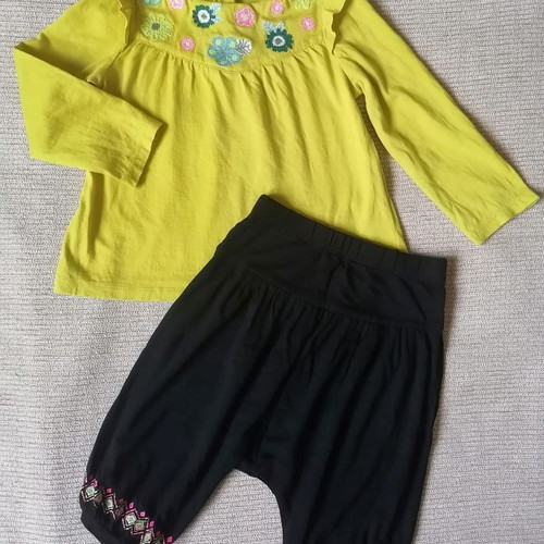 Orchestra pants and Dpam blouse set for 2-year-old girl