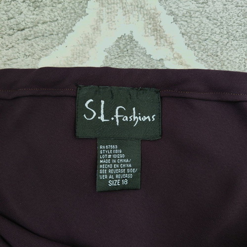 Two-piece set like new, purple with draped blouse and airy skirt
