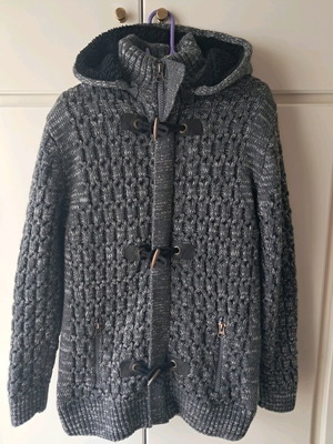 Wool men's Montgomery cardigan new with fur lining