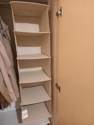 IKEA linnan hanging closet organizer with 5 compartments like new