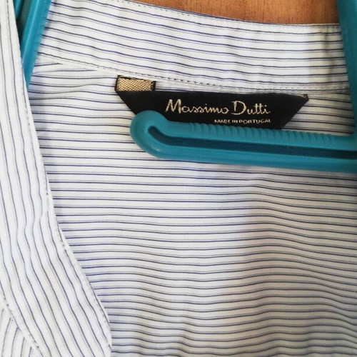 Massimo Dutti women's shirt like new, white and turquoise, size S
