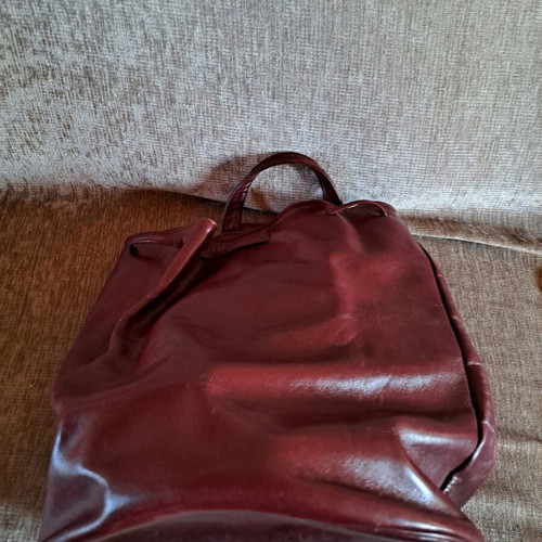 Elmami crossbody bag used, in burgundy color