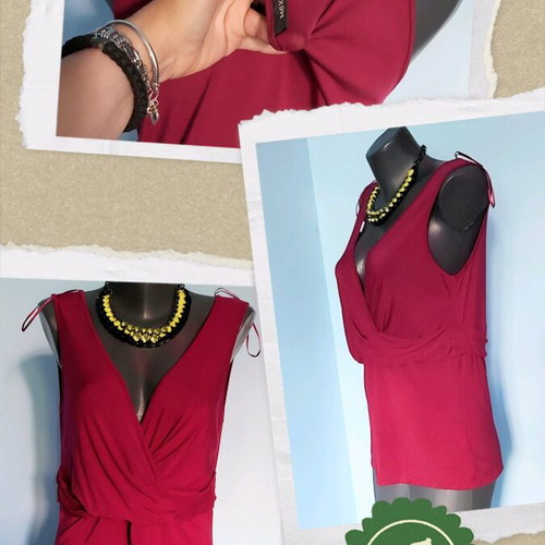 Mexx tunic like new, elastic, plus size, bordeaux