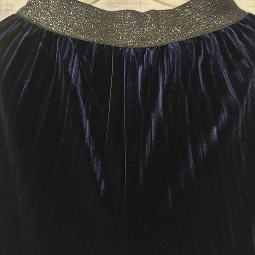 Blue Velvet Pleated Wide Leg Pants new, size medium