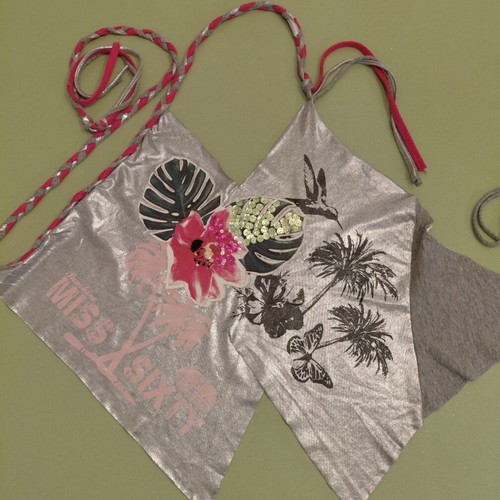Miss Sixty Y2K Silver Metallic Halter Top like new, size S