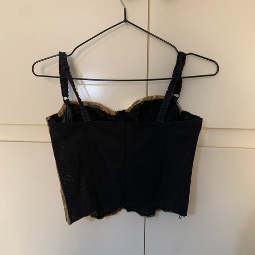 Zara women's corset like new, black and gold