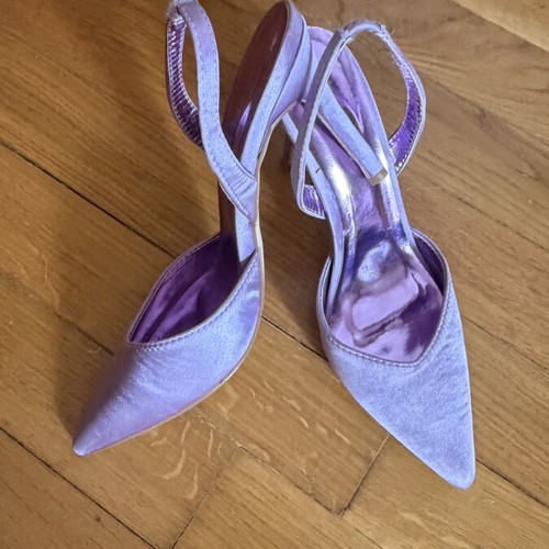 Sling back pumps size 39 new, pink and purple