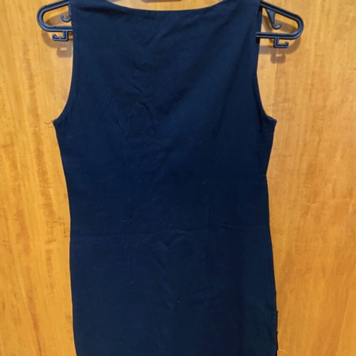 Black women's dress with design like new, size S