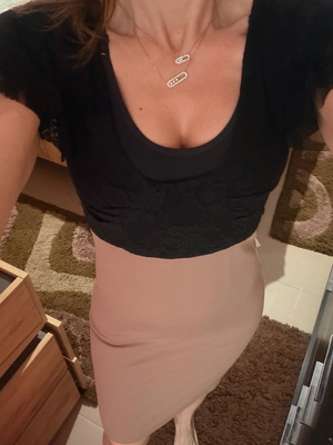 Midi dress Zic Zac like new, size M, black and beige