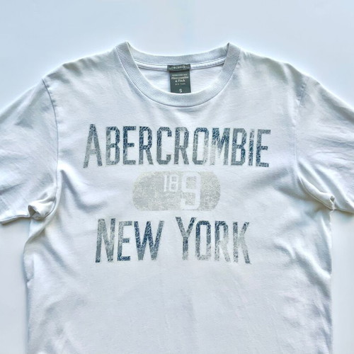 Abercrombie & Fitch Men's Muscle Fit T-shirt Size S White Like New
