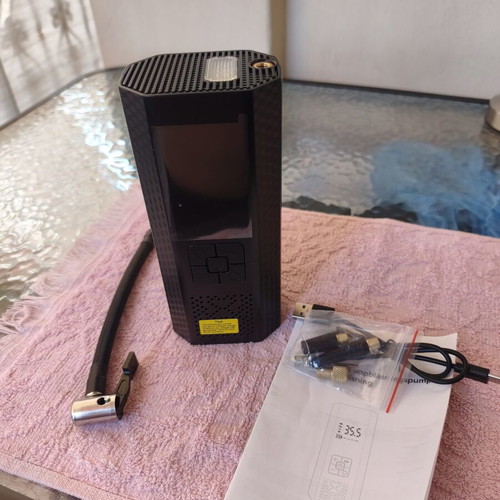 Air compressor new with preset bar setting and flashlight